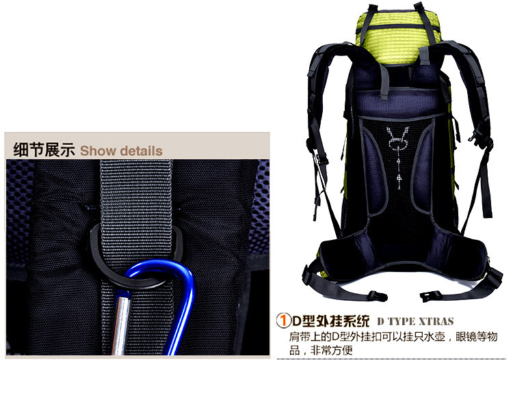 [Factory Direct Sales] Waterproof Large Capacity Outdoor Hiking Travel Mountaineering Bag Sports Backpack Travel Bag
