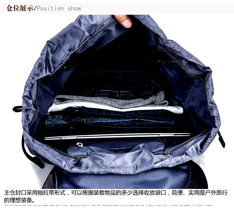 [Factory Direct Sales] Waterproof Large Capacity Outdoor Hiking Travel Mountaineering Bag Sports Backpack Travel Bag