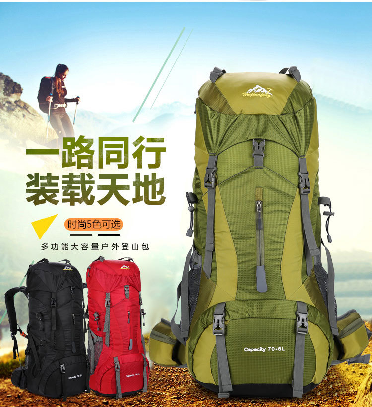 Hu Wai Jian Feng New Professional Mountaineering Bag Outdoor Camping Backpack Large Capacity Casual Fashion Men's and Women's Backpack Hu Wai Jian Feng New Professional Mountaineering Bag Outdoor Camping Backpack Large Capacity Casual Fashion Men's and Women's Backpack