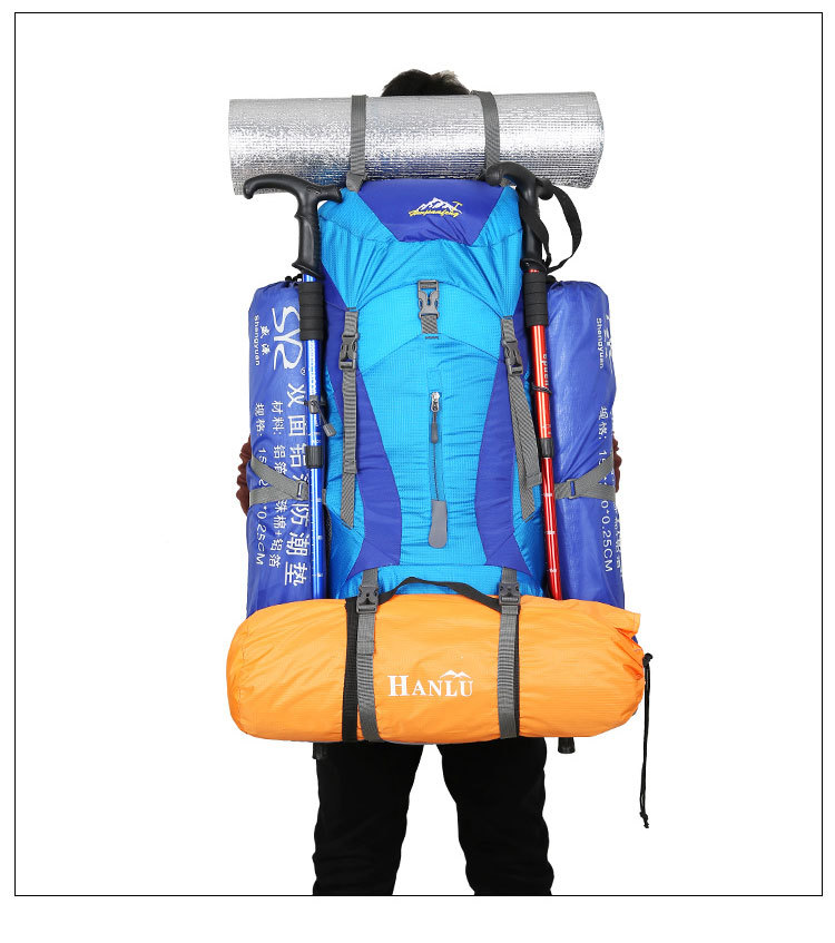 Hu Wai Jian Feng New Professional Mountaineering Bag Outdoor Camping Backpack Large Capacity Casual Fashion Men's and Women's Backpack Hu Wai Jian Feng New Professional Mountaineering Bag Outdoor Camping Backpack Large Capacity Casual Fashion Men's and Women's Backpack