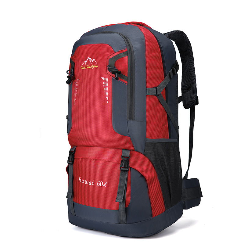 Amazon 60L Mountaineering Bag Outdoor Sports Travel Bag Large Capacity Waterproof Student Schoolbag Anti-Theft Backpack