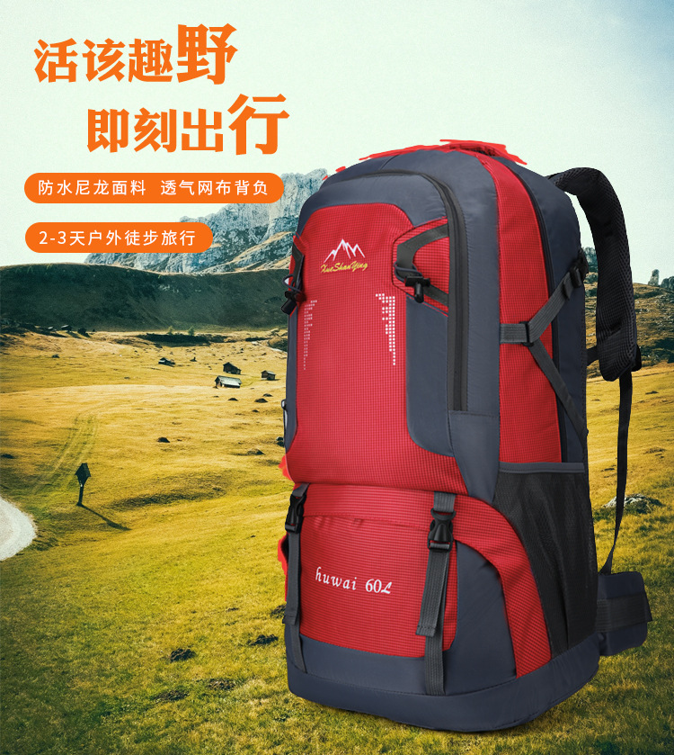 Amazon 60L Mountaineering Bag Outdoor Sports Travel Bag Large Capacity Waterproof Student Schoolbag Anti-Theft Backpack Amazon 60L Mountaineering Bag Outdoor Sports Travel Bag Large Capacity Waterproof Student Schoolbag Anti-Theft Backpack