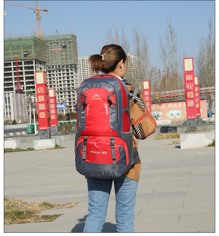 Amazon 60L Mountaineering Bag Outdoor Sports Travel Bag Large Capacity Waterproof Student Schoolbag Anti-Theft Backpack Amazon 60L Mountaineering Bag Outdoor Sports Travel Bag Large Capacity Waterproof Student Schoolbag Anti-Theft Backpack