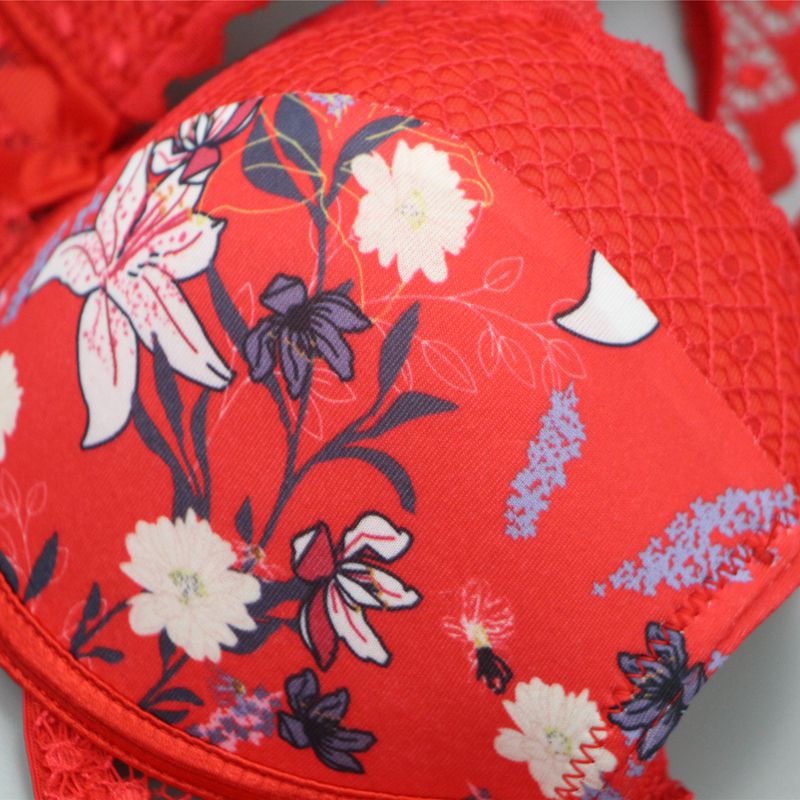 2021 New Large Size Back Shaping Bra Set Printed Sexy Women Lace French Underwear Suit Cross-Border Hot 2021 New Large Size Back Shaping Bra Set Printed Sexy Women Lace French Underwear Suit Cross-Border Hot