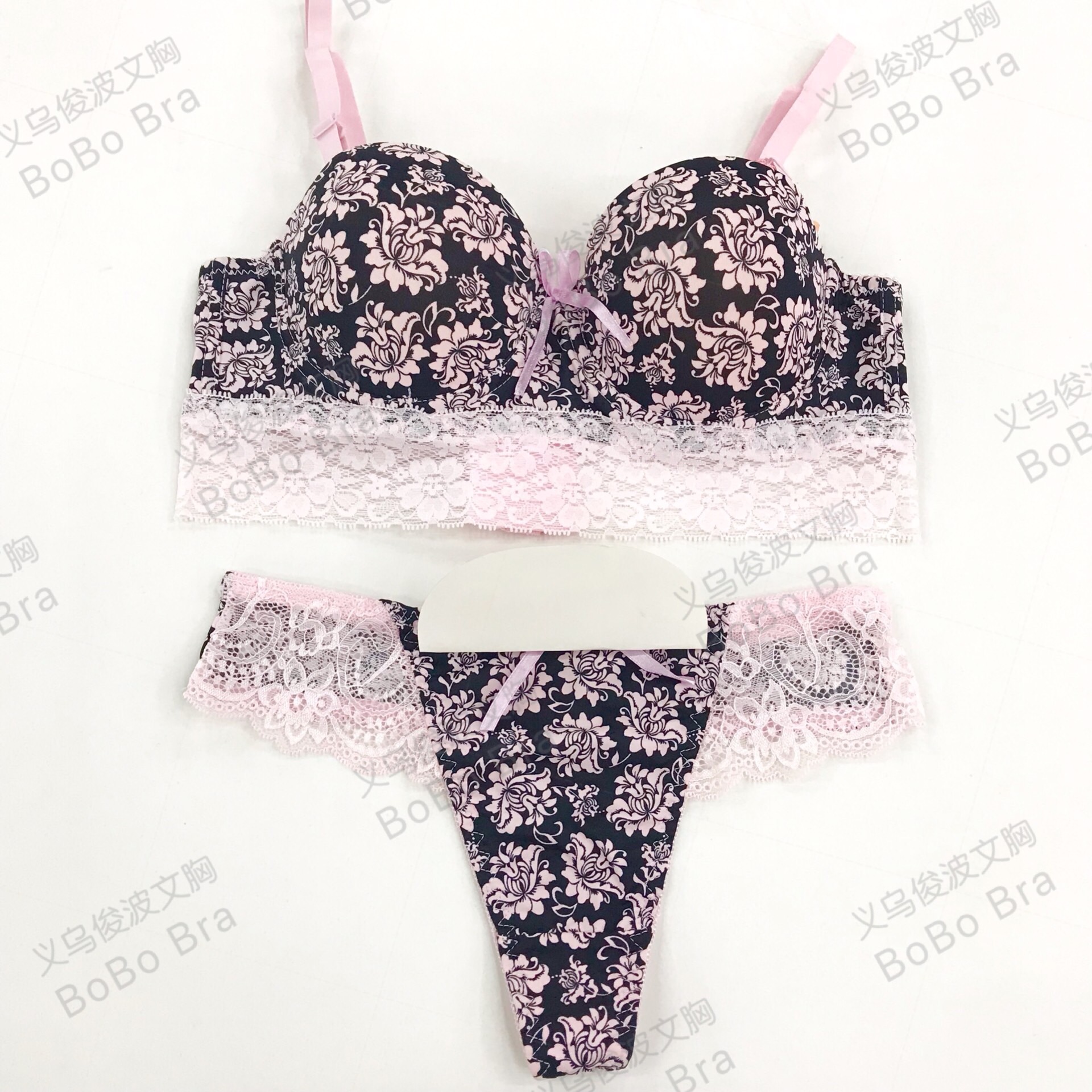 Manufacturers direct European and American printed bra big name underwear ladies bra set foreign trade bra set