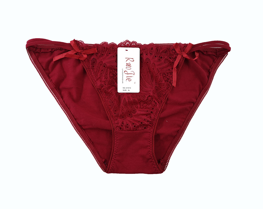 Lace sexy lingerie g-string bow ladies triangle underwear spot bra set Lace sexy lingerie g-string bow ladies triangle underwear spot bra set
