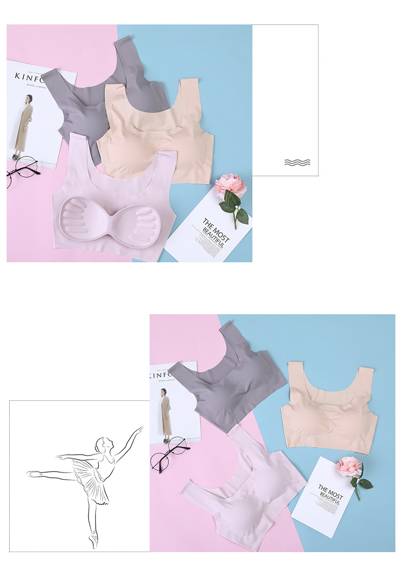 Japan's peace of mind sports bra One-piece Seamless Bra Sleep bra Underwire bra woman