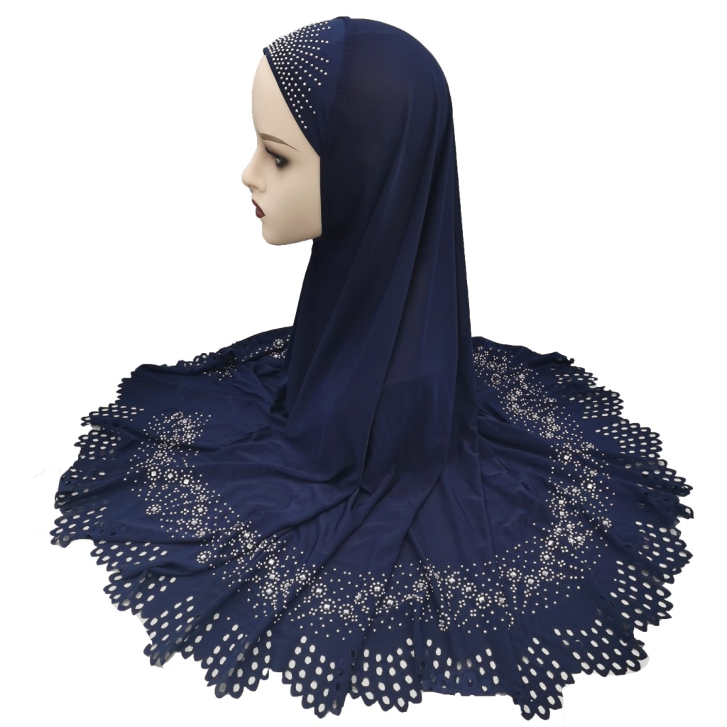 Foreign Trade Hot Selling European and American African Middle East Arab Muslim Ladies Laser Cut Flower Hot Drilling Veil Tam-O'-Shanter Pack Foreign Trade Hot Selling European and American African Middle East Arab Muslim Ladies Laser Cut Flower Hot Drilling Veil Tam-O'-Shanter Pack