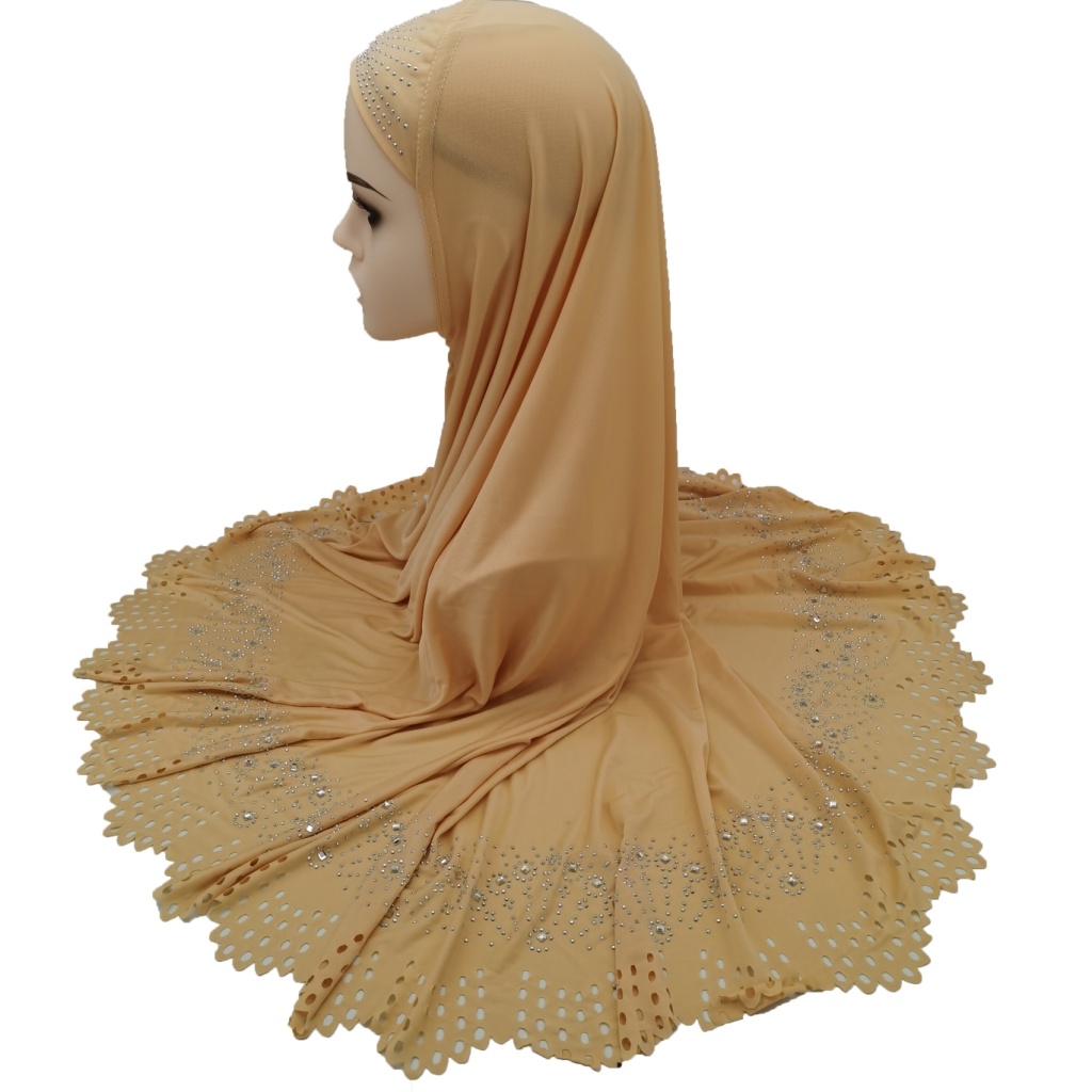 Foreign Trade Hot Selling European and American African Middle East Arab Muslim Ladies Laser Cut Flower Hot Drilling Veil Tam-O'-Shanter Pack Foreign Trade Hot Selling European and American African Middle East Arab Muslim Ladies Laser Cut Flower Hot Drilling Veil Tam-O'-Shanter Pack
