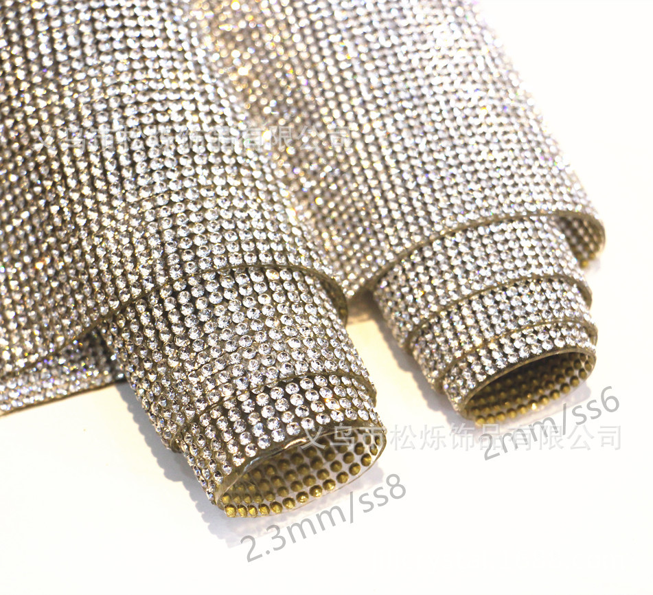 Cross-Border Rhinestones Paster Diamond Sticker Hot Drilling Glue Net Diamond Sticker Adhesive Crystal Glass Diamond Sticker Car Diamond Sticker Factory Wholesale