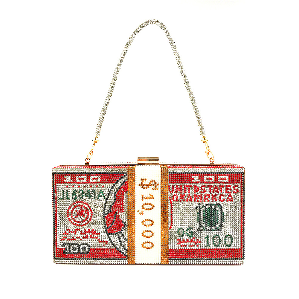 Hengmei New Style Hot Drilling Dollar Handbag Dress Evening Bag Women's Handbag Crystal Dollar Bag Clutch Bag Hengmei New Style Hot Drilling Dollar Handbag Dress Evening Bag Women's Handbag Crystal Dollar Bag Clutch Bag