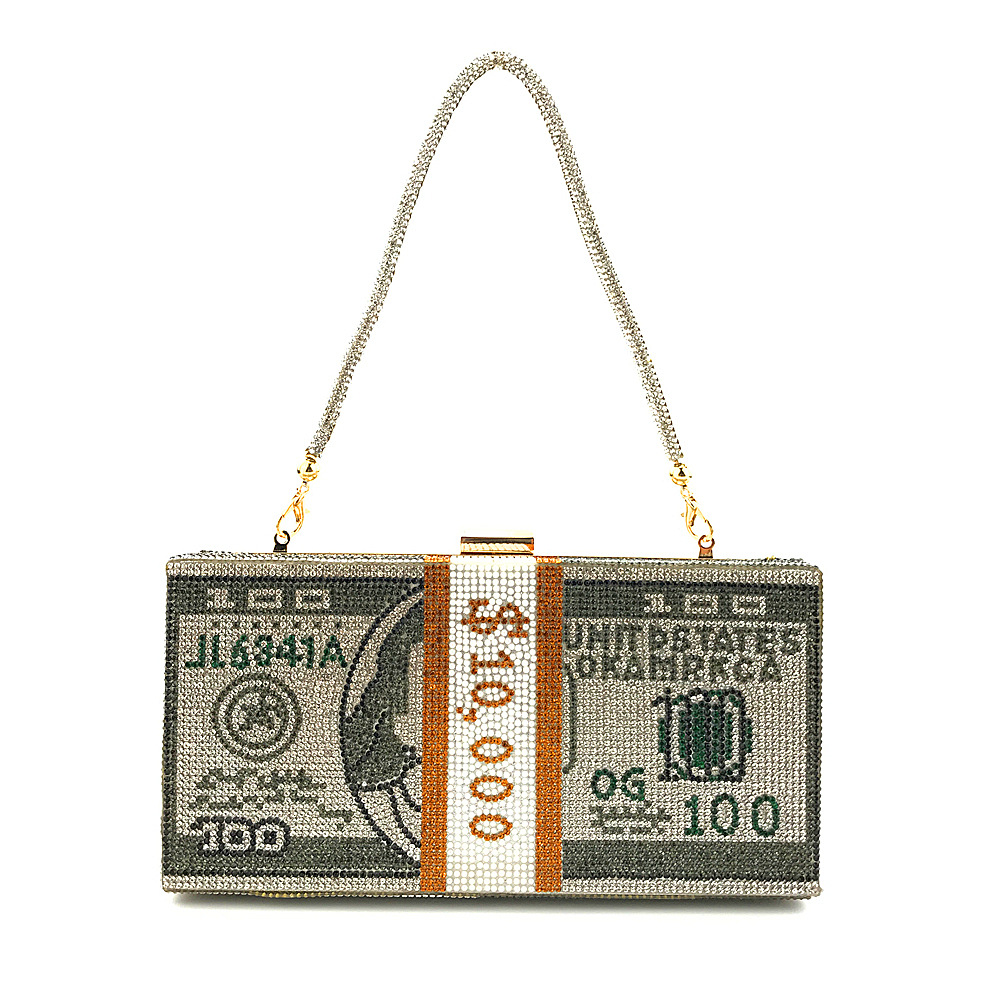 Hengmei New Style Hot Drilling Dollar Handbag Dress Evening Bag Women's Handbag Crystal Dollar Bag Clutch Bag Hengmei New Style Hot Drilling Dollar Handbag Dress Evening Bag Women's Handbag Crystal Dollar Bag Clutch Bag