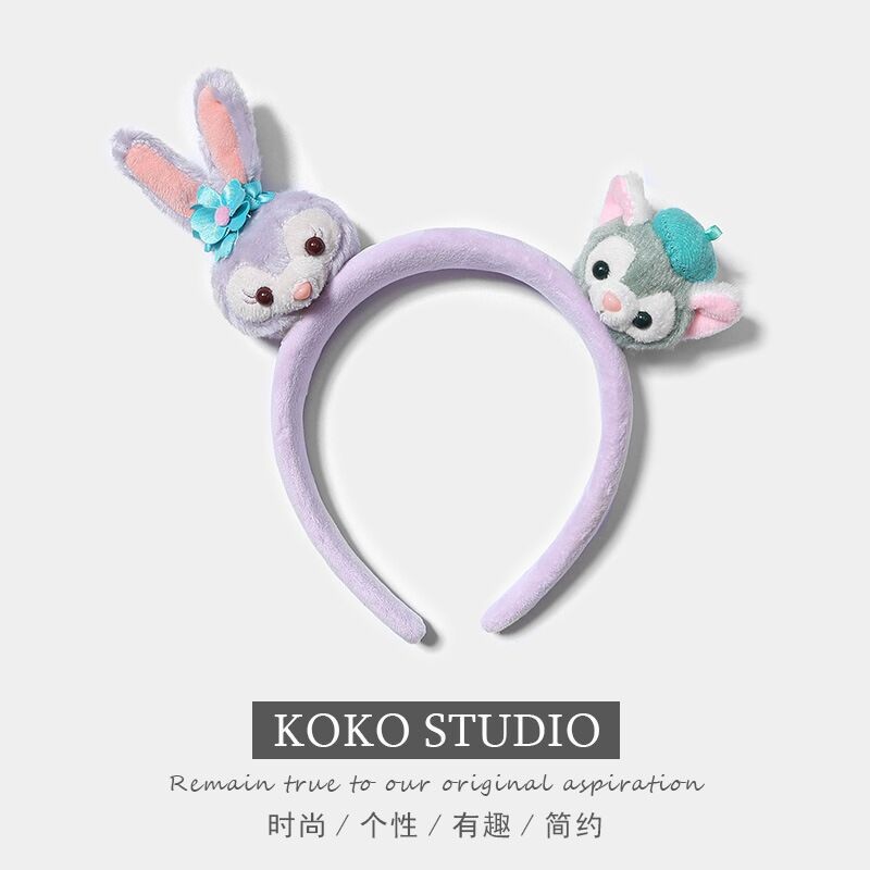 fabric heat press Headband Luminous Flash Light Bow Korean Style Hair Band Korean Style Girl Face Wash Hair Band