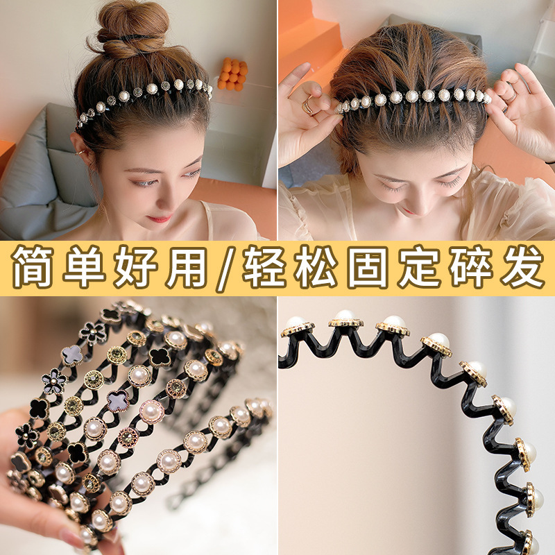 fabric heat press  Female Face Wash Summer Hairpin Internet Celebrity 2021new Bangs Fixed Thin Headband Hair Tie
