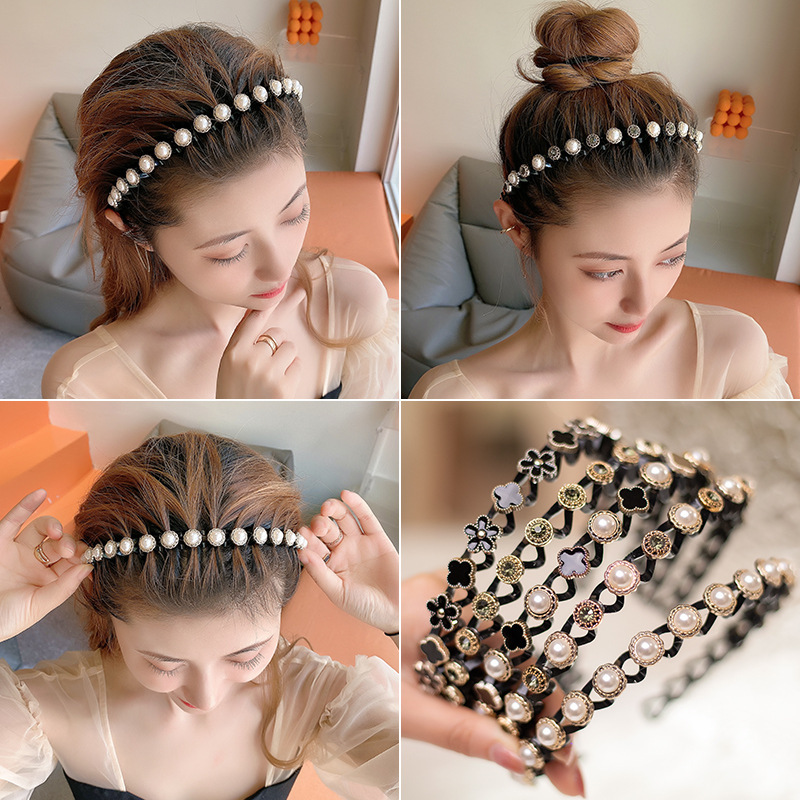 fabric heat press  Female Face Wash Summer Hairpin Internet Celebrity 2021new Bangs Fixed Thin Headband Hair Tie