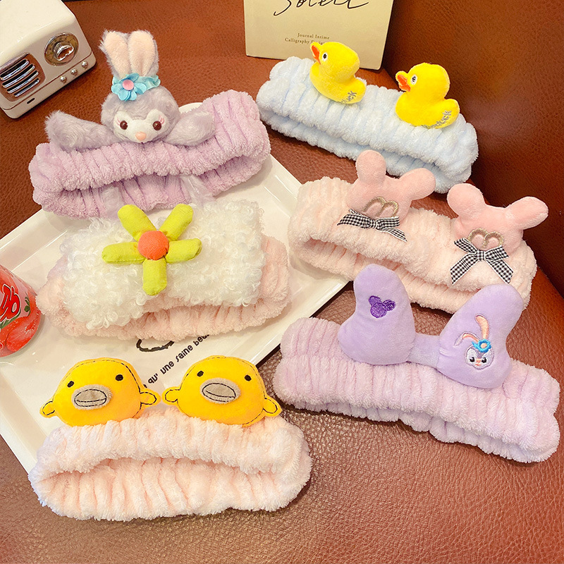 fabric heat press Korean Elk Washing Face Hair Band Girl Cartoon Headwear Apply a Facial Mask Makeup Simple Hair Band