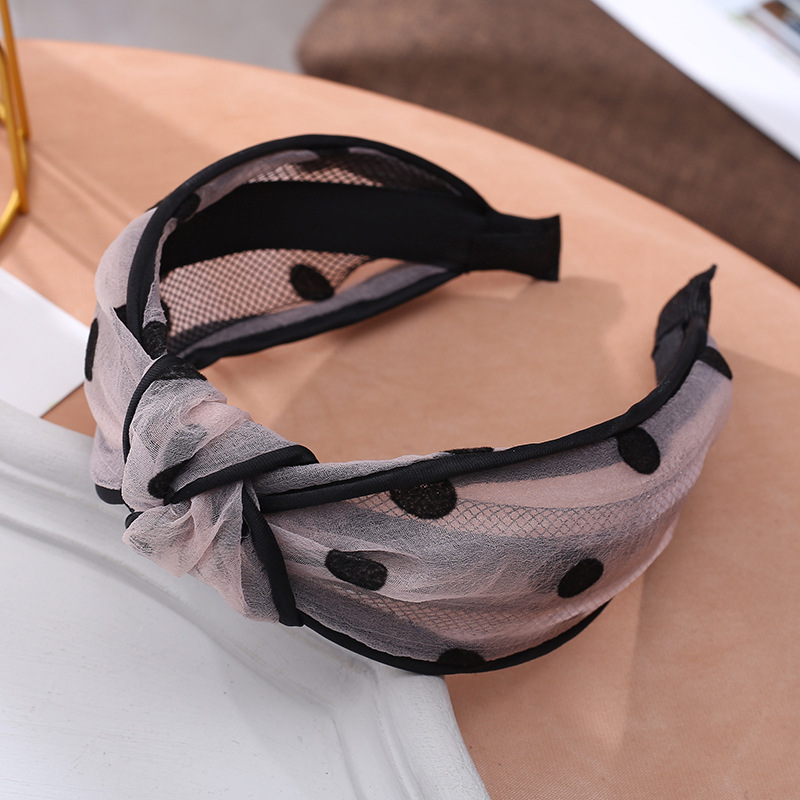 Wide Brim Hair Band Korean Style Internet Celebrity Cross Lace Retro Simple Ins Adult Hair fabric heat press Wide Brim Hair Band Korean Style Internet Celebrity Cross Lace Retro Simple Ins Adult Hair fabric heat press