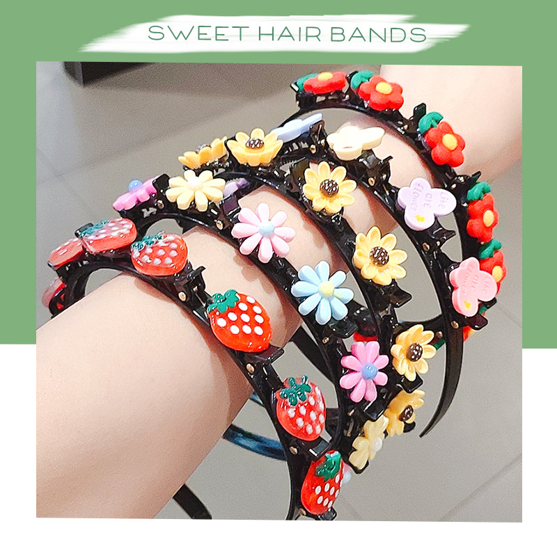 Children's Hair Band Korean Hair Accessories Cute Baby Broken Hair Headband Hair Braiding Artifact fabric heat press Children's Hair Band Korean Hair Accessories Cute Baby Broken Hair Headband Hair Braiding Artifact fabric heat press