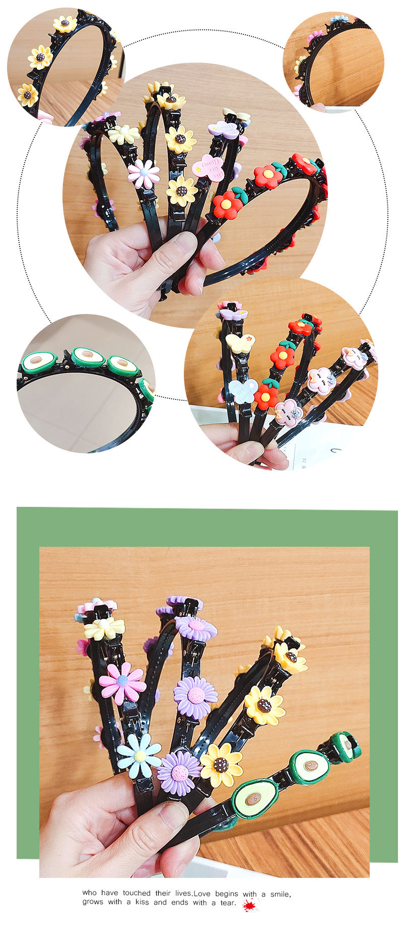 Children's Hair Band Korean Hair Accessories Cute Baby Broken Hair Headband Hair Braiding Artifact fabric heat press Children's Hair Band Korean Hair Accessories Cute Baby Broken Hair Headband Hair Braiding Artifact fabric heat press
