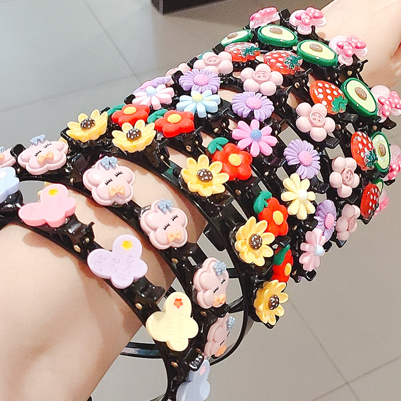 Children's Hair Band Korean Hair Accessories Cute Baby Broken Hair Headband Hair Braiding Artifact fabric heat press Children's Hair Band Korean Hair Accessories Cute Baby Broken Hair Headband Hair Braiding Artifact fabric heat press