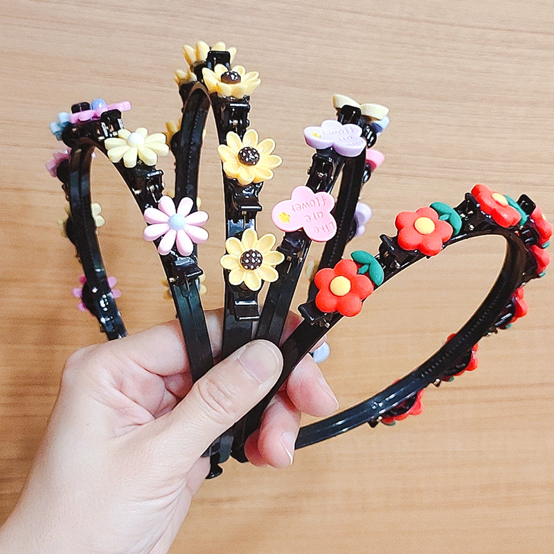 Children's Hair Band Korean Hair Accessories Cute Baby Broken Hair Headband Hair Braiding Artifact fabric heat press Children's Hair Band Korean Hair Accessories Cute Baby Broken Hair Headband Hair Braiding Artifact fabric heat press