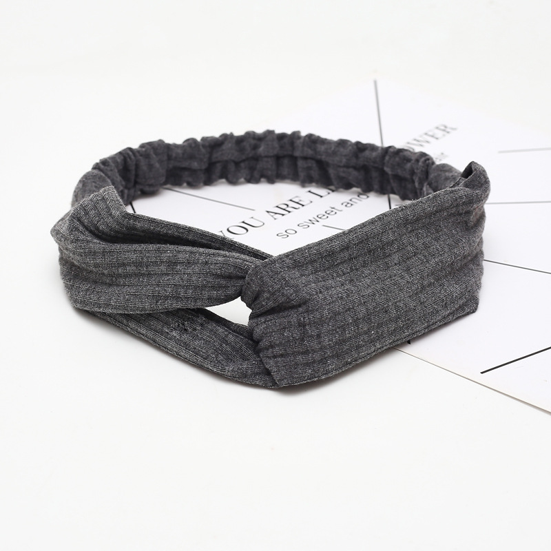 New Cross Tight Hair Band Washing Face Hair Band Women&#039;s Solid Color Hair Accessories Korean  fabric heat press