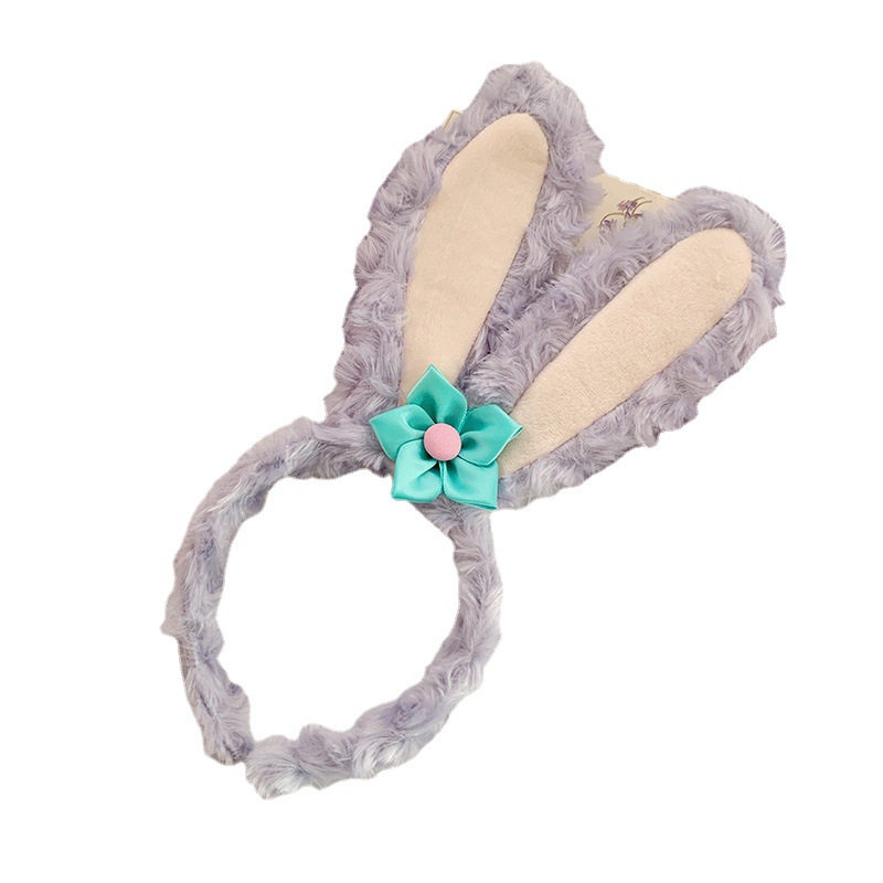 fabric heat press Style Headband Cute Hairpin Cartoon Ling Na Bei Er Headband Plush Washing Face Hair Band