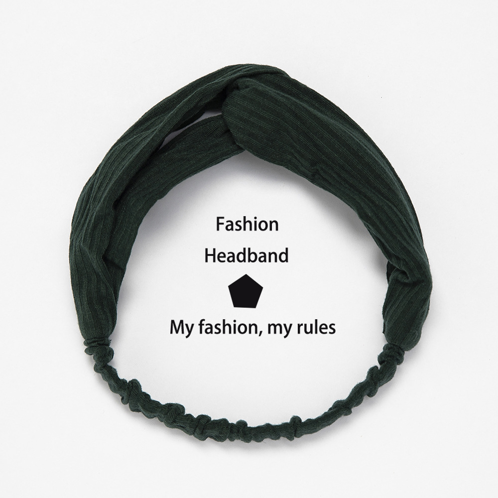 Korean Face Washing Exercise Stretch Makeup Yoga Women Elastic Hair Band Knitted Solid Color fabric heat press Korean Face Washing Exercise Stretch Makeup Yoga Women Elastic Hair Band Knitted Solid Color fabric heat press