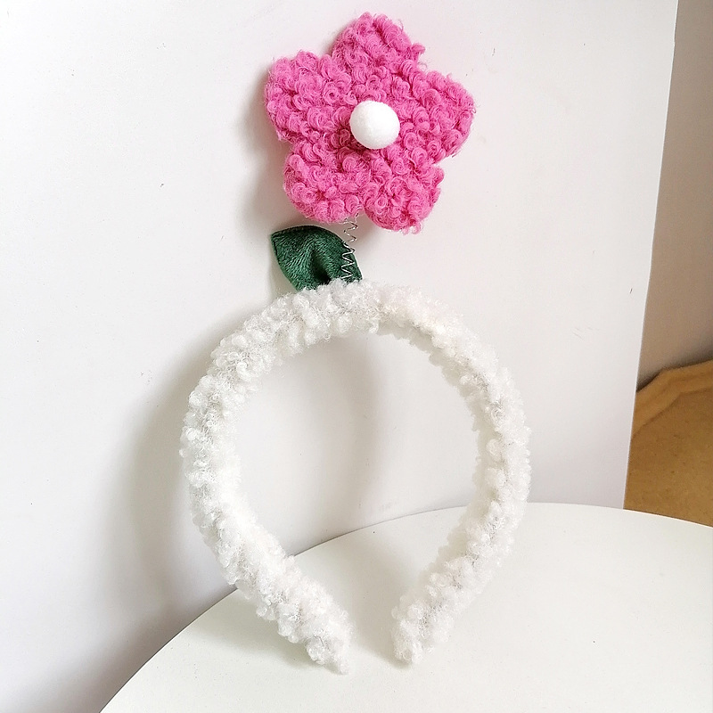 fabric heat press Flower Headband Cute Plush Flower Headband Mickey Headband Cartoon Hair Pin Headwear for Girls