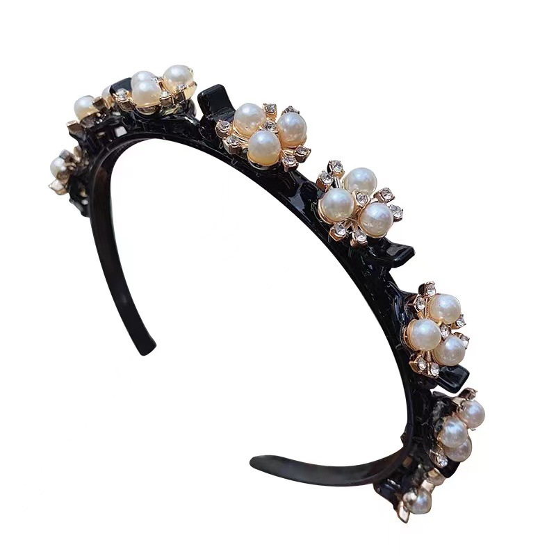 fabric heat press Lazy Headband Bangs Hair Patch Grip Headband Adult Temperament Anti-Fall Headband for Women