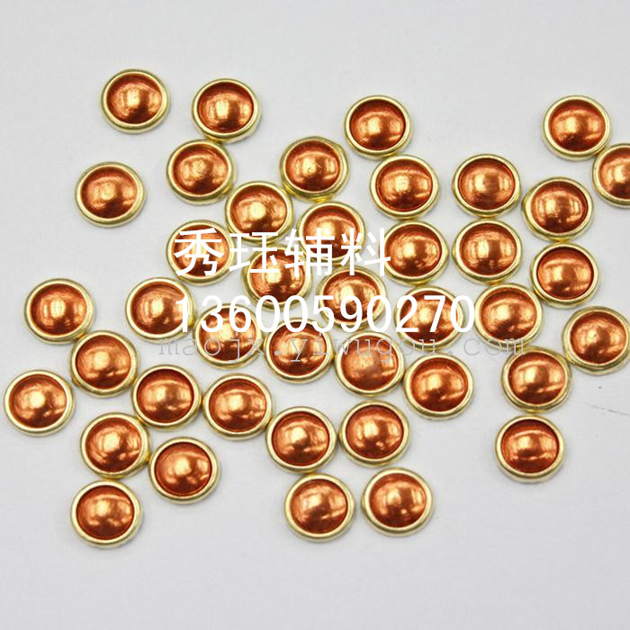 Edge shaped diamond drilling hot chip aluminum half wrapping garment accessories wholesale Edge shaped diamond drilling hot chip aluminum half wrapping garment accessories wholesale