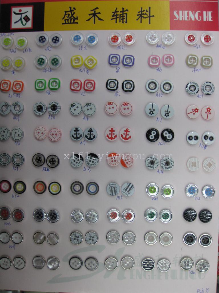 Resin buckle decoration buttons buttoned shirts four eye laser engraving buckle