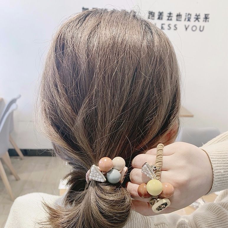 Korean Style Fresh Mori Girl's Hair Rope Hair Accessories Simple Hair Elastic Band Hot Selling Bracelet Two Hair Ropes Hair Ring Korean Style Fresh Mori Girl's Hair Rope Hair Accessories Simple Hair Elastic Band Hot Selling Bracelet Two Hair Ropes Hair Ring