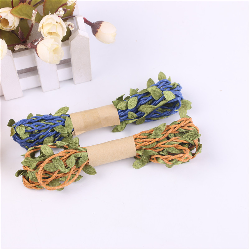 Colorful Woven Handmade Leaves Primary Hemp Wax Rope Cloth Colorful Leaves Colorful Ropes