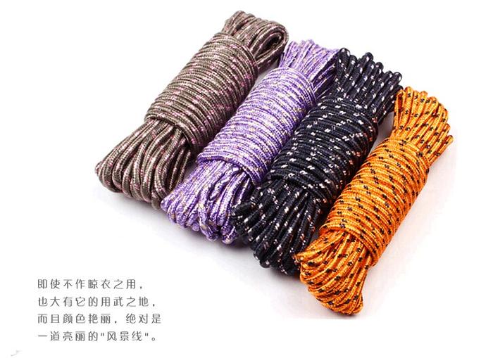 Thickened multi - function nylon rope anti - skid clothesline drying line extra long durable floral rope household ropes binding Thickened multi - function nylon rope anti - skid clothesline drying line extra long durable floral rope household ropes binding