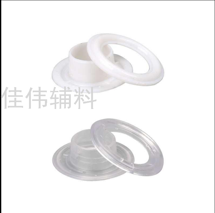 Plastic Buckle Eyelet Button Black White Transparent Invisible round Breathable Hole Hollow Rivet Phoenix Eye Ring.