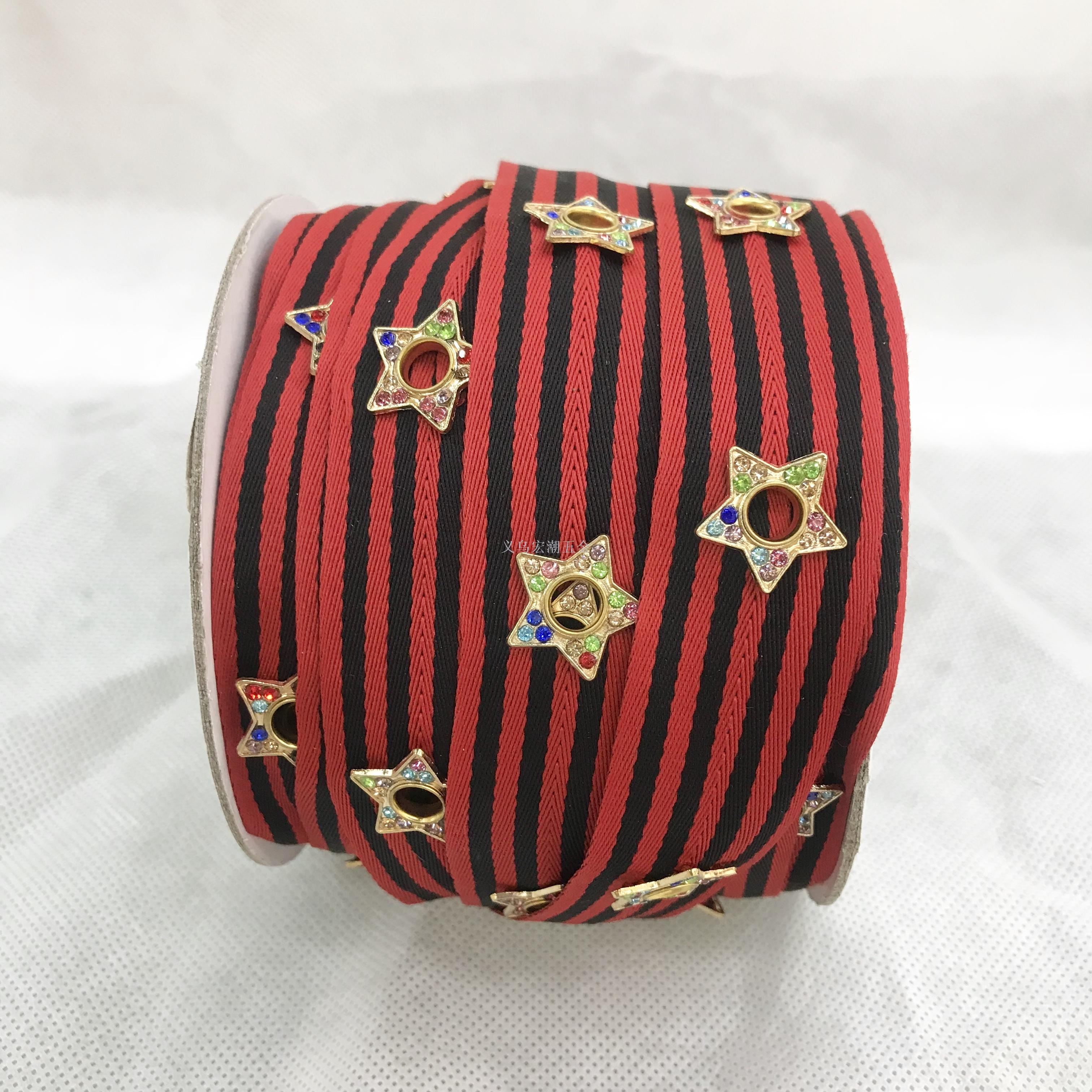 Eyelet ribbon riveted ribbon garment accessories accessories cap scarf lace Eyelet ribbon riveted ribbon garment accessories accessories cap scarf lace