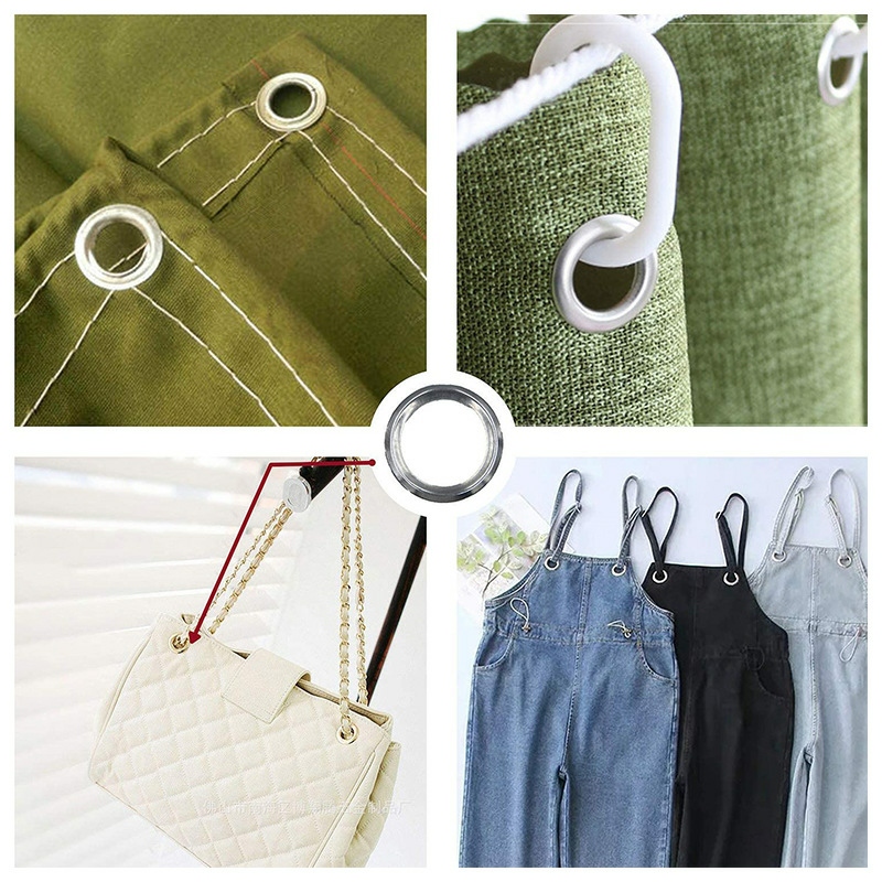 Amazon Cross-Border Metal Buckle Eyelet Button 100 Sets 1000#12mm Metal Eyelet +3-Piece Set of Installation Tools