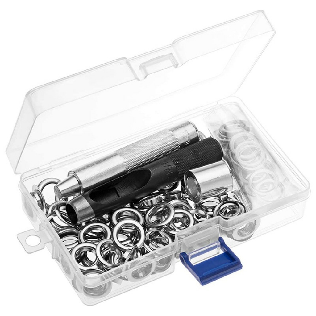 Amazon Cross-Border Metal Buckle Eyelet Button 100 Sets 1000#12mm Metal Eyelet +3-Piece Set of Installation Tools Amazon Cross-Border Metal Buckle Eyelet Button 100 Sets 1000#12mm Metal Eyelet +3-Piece Set of Installation Tools