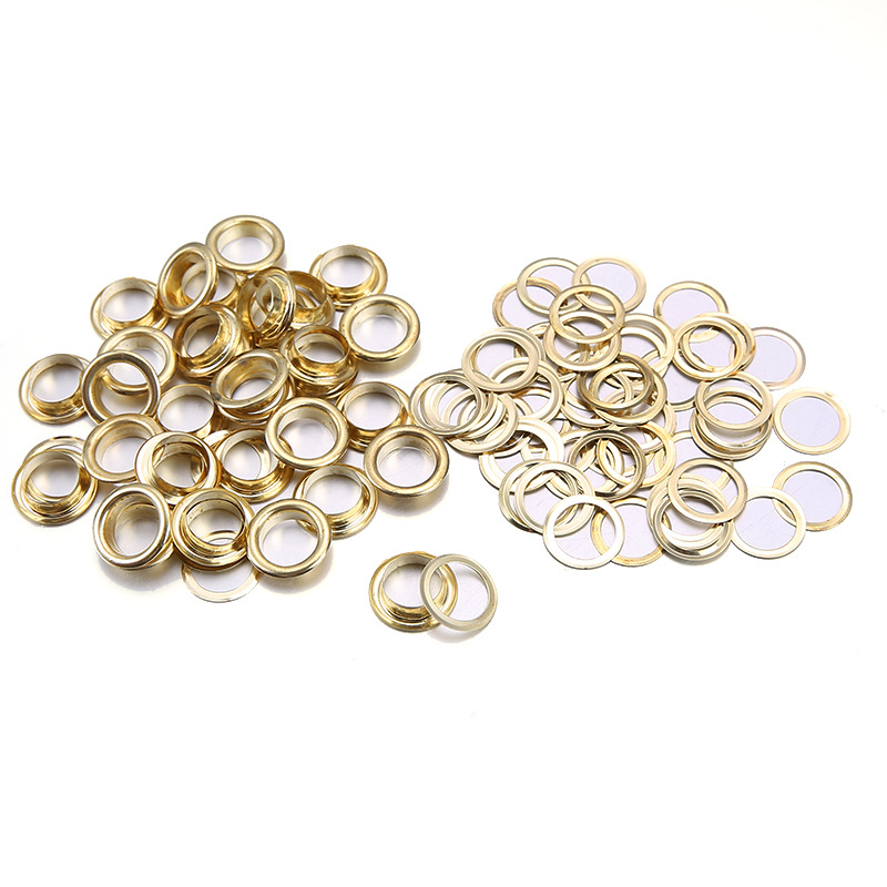 Factory Direct Sales Iron Eyelet Button Metal Eyelets Shoe Buckle round Tag Metal Buttonhole Eyelet Button Wholesale
