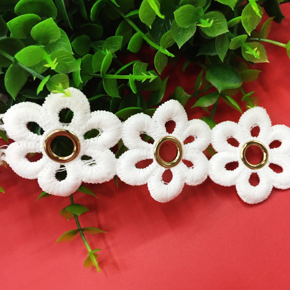 No. 600 eyelet lace accessories manufacturers selling silk embroidery lace milk solution