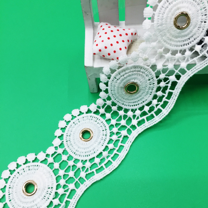 Lei Qi lace accessories lace embroidery water soluble milk silkforeign popular eyelet lace Lei Qi lace accessories lace embroidery water soluble milk silkforeign popular eyelet lace