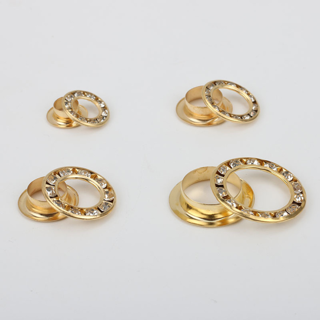 Factory Cross-Border Copper Air Hole with Diamond Decorative Ring Rhinestone a Crystal Eyelet Button Spot Supply Inspection Needle European and American Inspection Factory Cross-Border Copper Air Hole with Diamond Decorative Ring Rhinestone a Crystal Eyelet Button Spot Supply Inspection Needle European and American Inspection