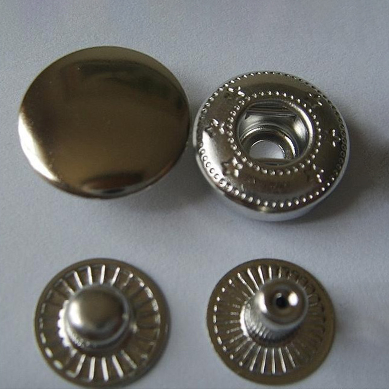 Factory Direct Supply Iron Snap Fastener Clothing Accessories down Jacket round Button Metal Eyelet Button Custom Batch