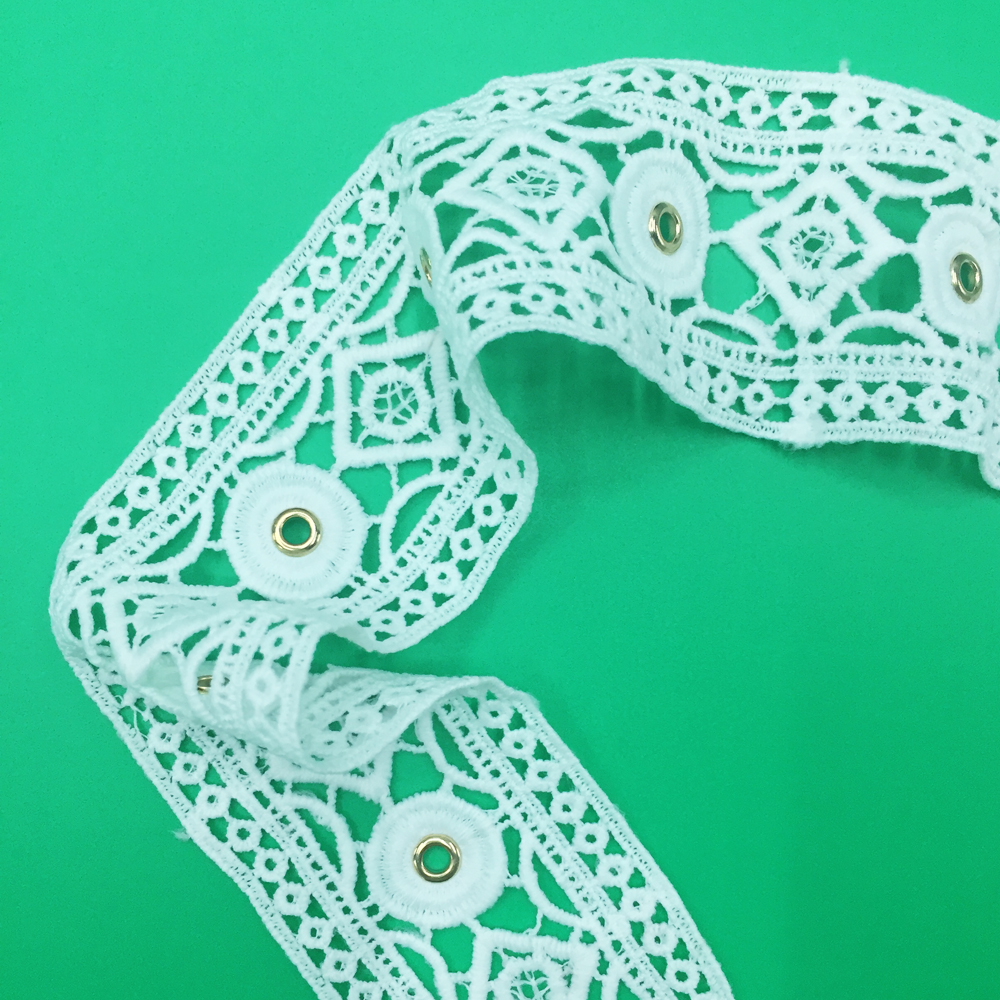 Foreign trade popular milk silk garment accessories accessories eyelet lace embroidery water soluble lace bar