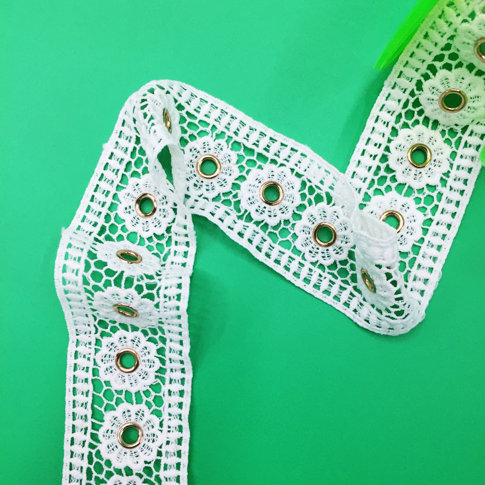 The copper 400 eyelet lace accessories barcode milk silk water soluble embroidery
