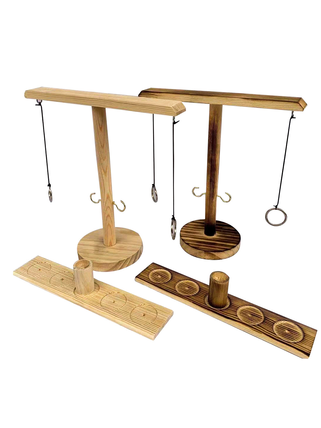 Adult Interactive Bar Desktop Shooting Throwing Ring Hook Toy Wooden Hanging Ring Throwing Game Throwing Music Direct Supply