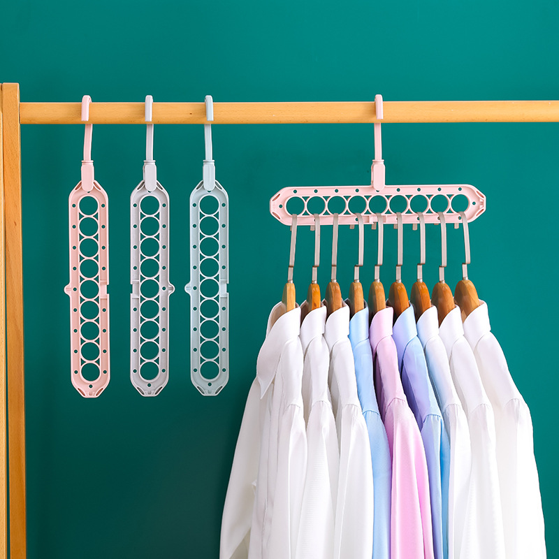 Nine-Hole Hanger Household Multi-Functional Storage Fantastic Douyin Online Influencer Magic Variety Dorm Organization Hook Hanger