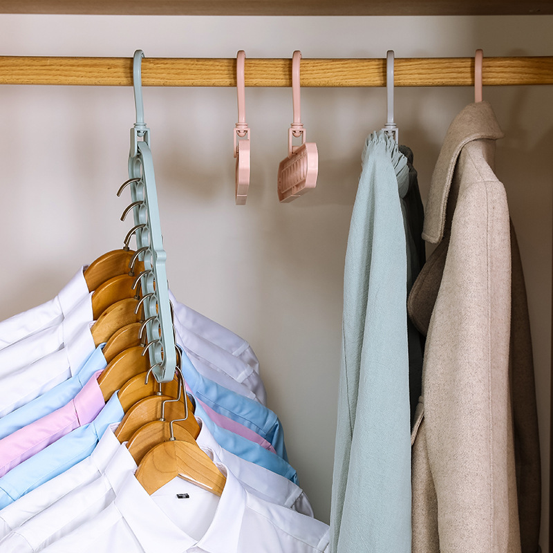 Nine-Hole Hanger Household Multi-Functional Storage Fantastic Douyin Online Influencer Magic Variety Dorm Organization Hook Hanger