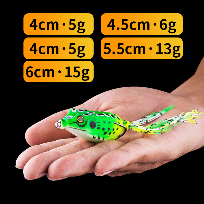 Factory Wholesale Bionic Thunder Frog Egg Frog Black Set High Carbon Steel Double Hook Lure Lure Soft Bait